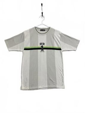 Array Body Rock BR 1 2 Tone Grey Striped T-Shirt No Size Tag See Measurements